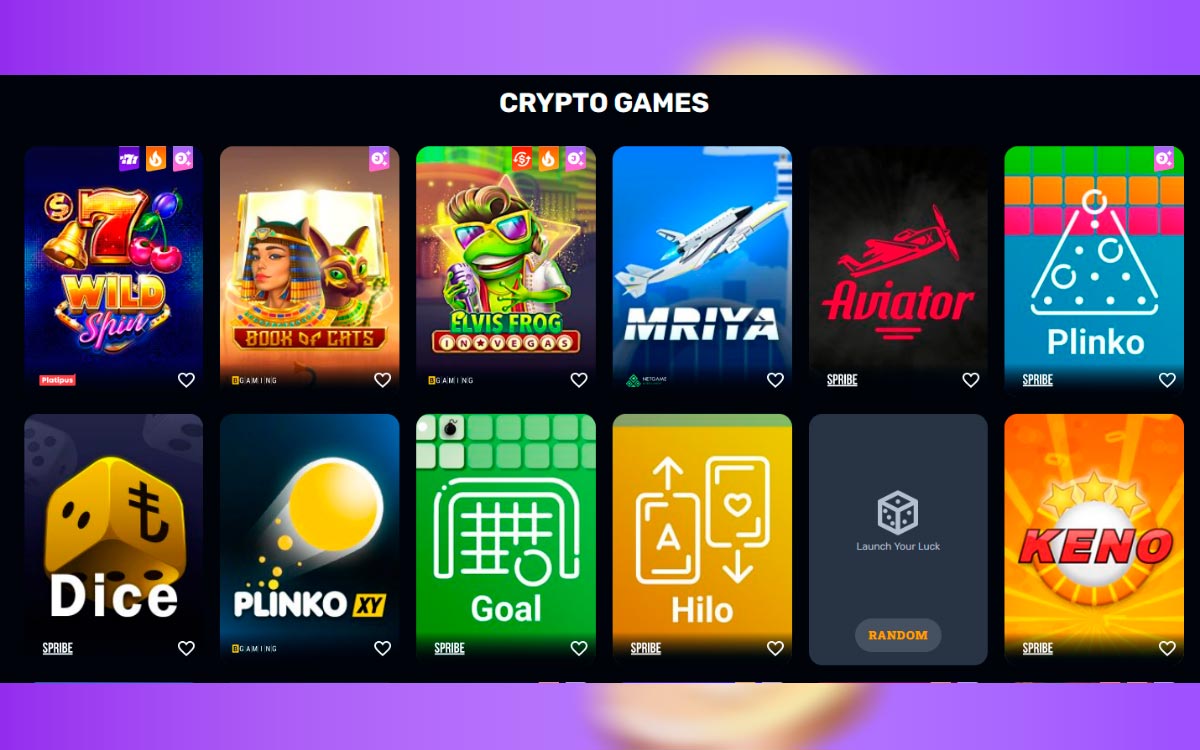 Crypto Games most popular machines in RocketPlay