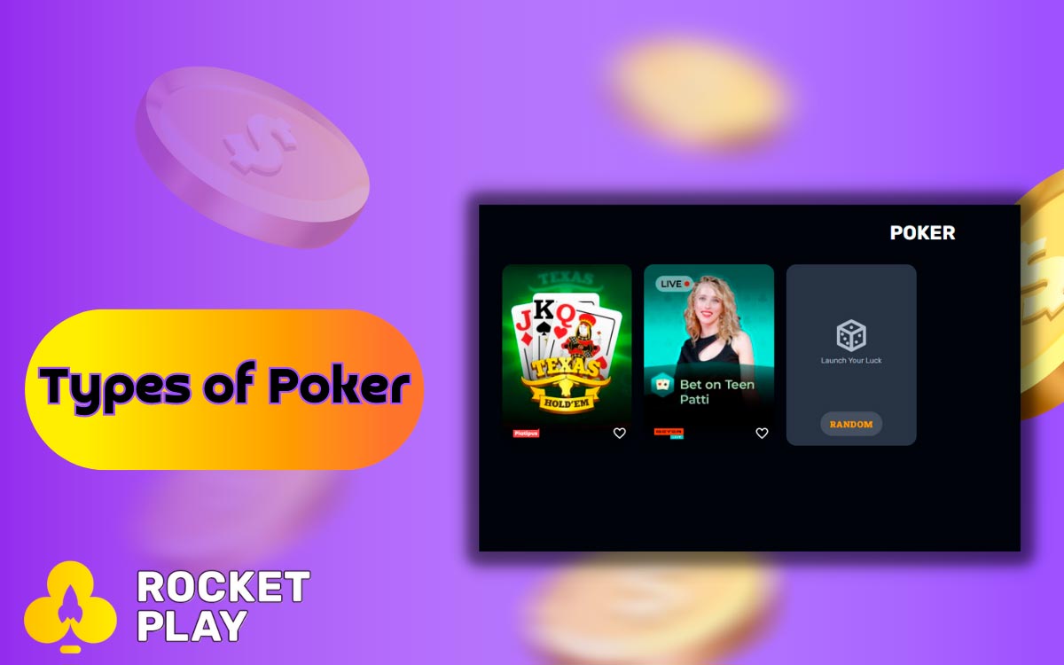 Types best poker at RocketPlay Casino