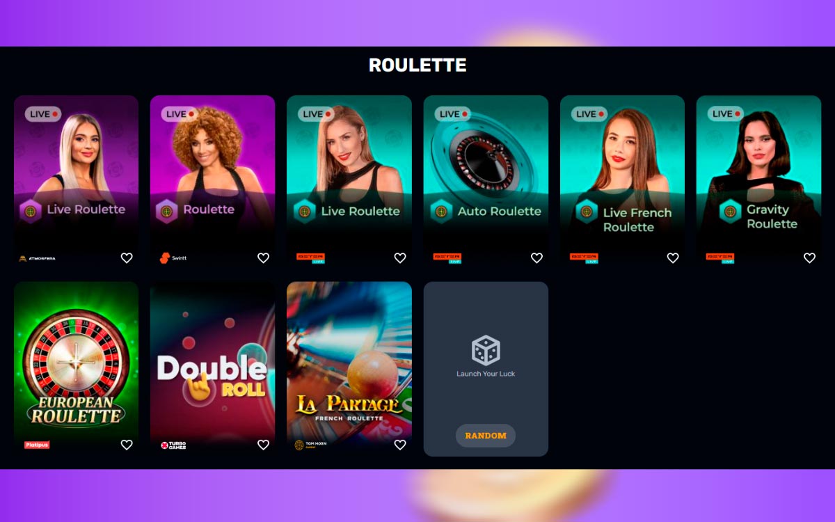 Roulette at RocketPlay Live casino